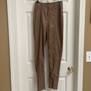 Faux Brown Leather pants